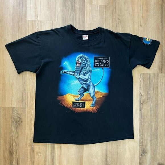 Vintage Anvil Men's 2X Rolling Stones 1998 Bridges To Babylon Tour Shirt Black - Picture 1 of 10